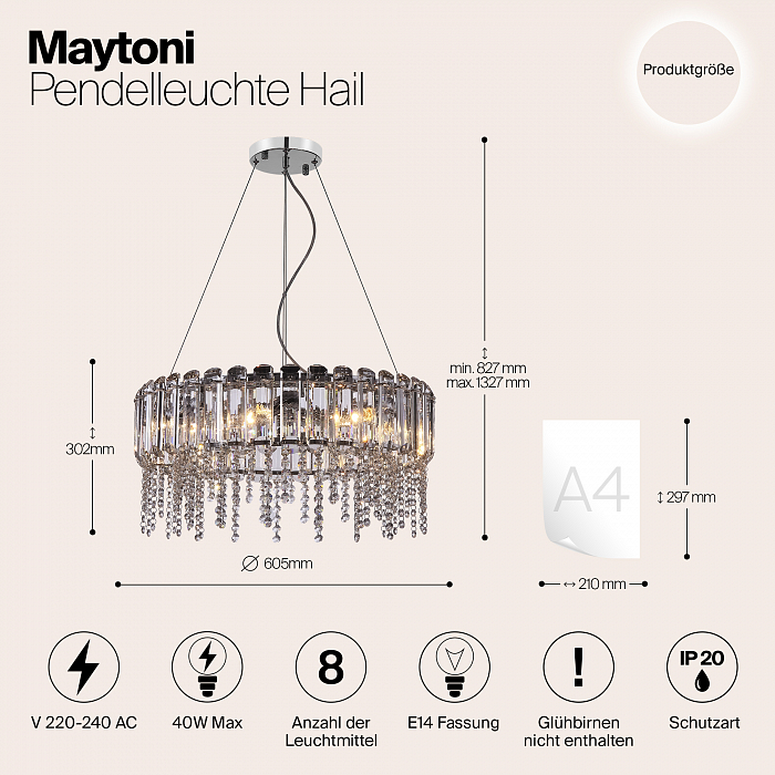 Светильник Maytoni MOD097PL-08CH